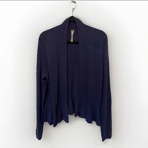 Anthropologie Open Cardigan Women’s L Ruffle Hem Minimalist Coastal Grandma